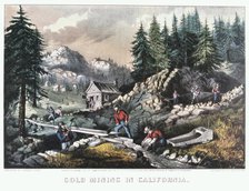 'Gold Mining in California', 1849 (1871). Artist: Currier and Ives