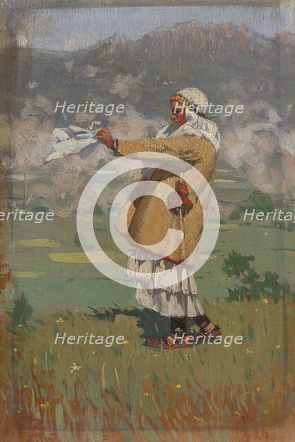 Woman from Cicmany in Folk Costume, 1926. Creator: Joza Uprka.