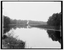 Lake Gogebic, Mich., outlet into Ontanagon River, between 1880 and 1899. Creator: Unknown.