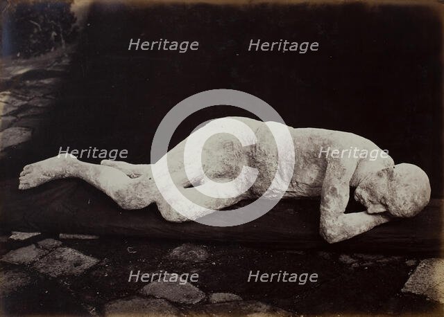 Body Cast from Pompeii, 1880. Creator: Giorgio Sommer.