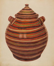 Jar with Cover, c. 1938. Creator: Alvin Shiren.