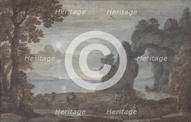 Coast View with Perseus and the Origin of Coral, 1674. Creator: Claude Lorrain.