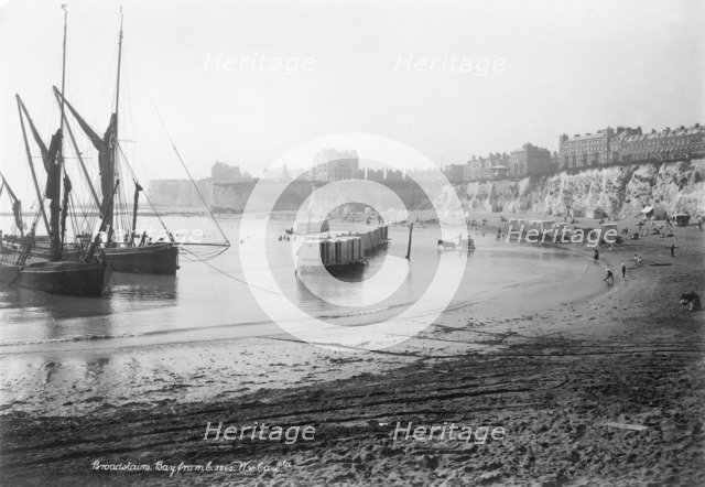 Bathing machines at Broadstairs, Kent, 1890-1910. Artist: Unknown