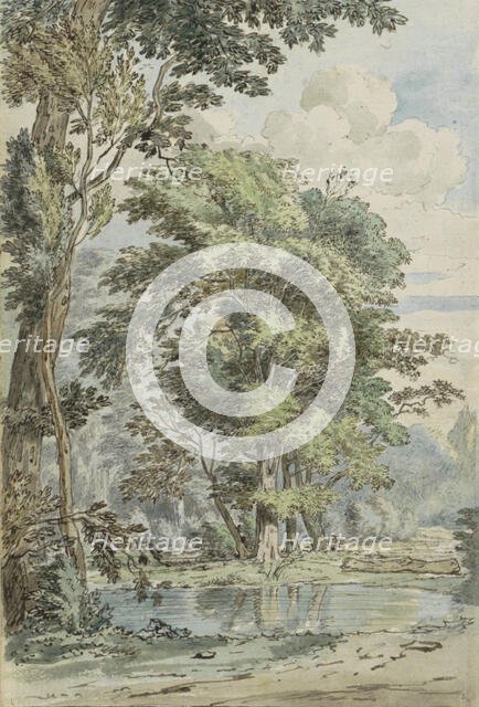 Lake in a forest, 1783. Creator: Johannes Huibert Prins.