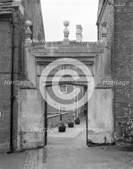 North entrance arch, Jesus Hospital, Rothwell, Northamptonshire, 1999. Artist: P Payne