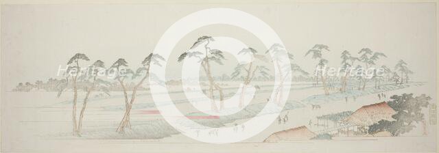 Takada Riding Grounds (Takada baba), from the series "Thirteen Views of the Environs..., c.1837/44. Creator: Ando Hiroshige.