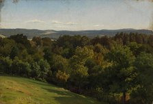 View from the mountain, exercise, 1855. Creator: Werner Holmberg.