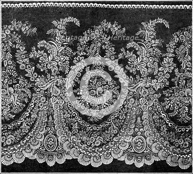 The International Exhibition: tunic lace flounce, by Messrs. Reckless and Hickling, 1862. Creator: Unknown.