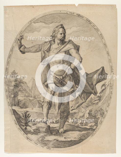 Samson from Heroes and Heroines of the Old Testament, ca. 1597., ca. 1597. Creator: Nicolaus Braeu.