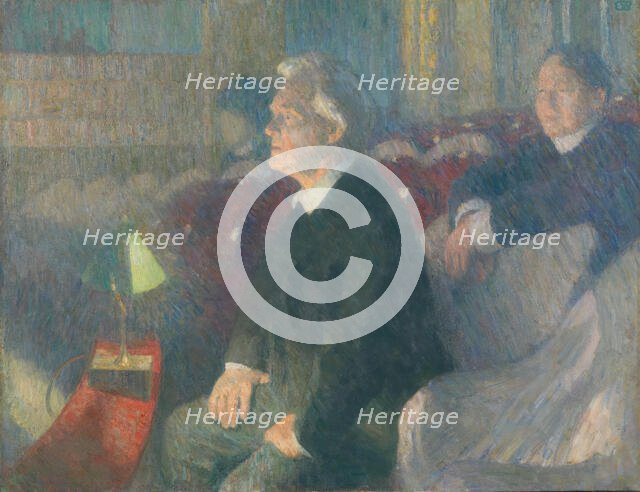 Portrait of Theater Director Bjorn Bjornson, probably 1910. Creator: Erik Werenskiold.