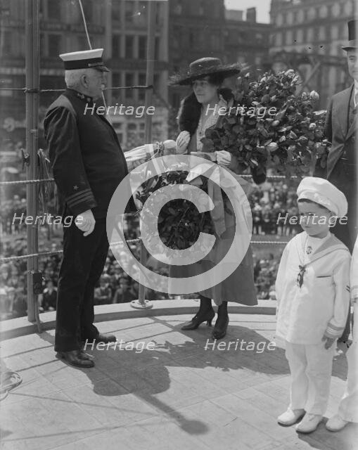 Capt. & Mrs. Mitchel, Jack Adams, May 31 1917 (date created or publishd later). Creator: Bain News Service.