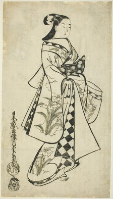 Standing Beauty, c. 1714. Creator: Kaigetsudô Anchi.