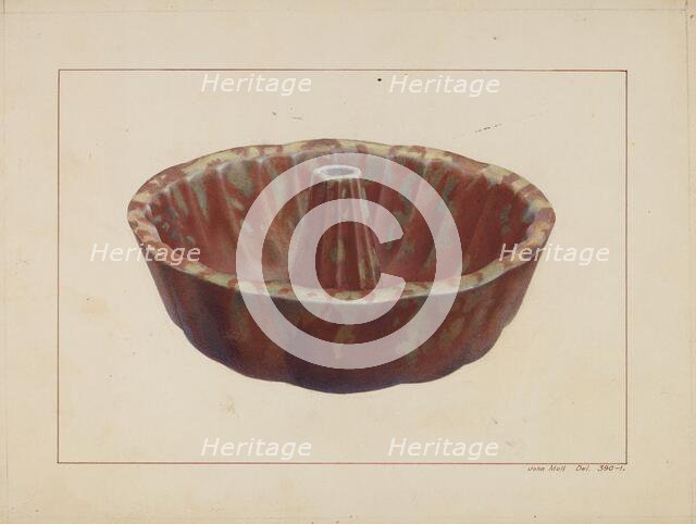Turk's Head Baking Dish, 1938. Creator: John B. Moll.