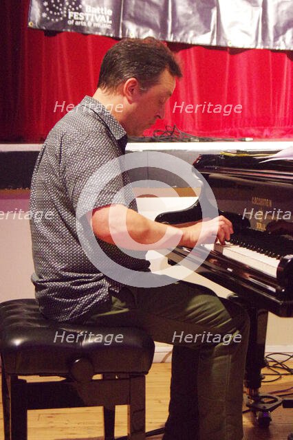 Jason Rebello, Jason Rebello-Orlando Le Fleming Duo, Battle Jazz Festival, East Sussex, July 2024. Creator: Brian O'Connor.