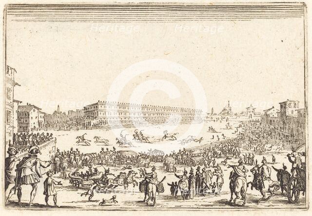 Piazza Santa Croce, Florence, c. 1622. Creator: Jacques Callot.