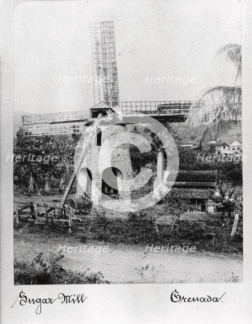 Wind powered sugar mill, Grenada, 1897. Artist: Unknown