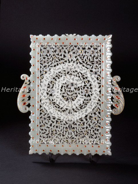 Jade mirror-back, early 19th century. Artist: Unknown.