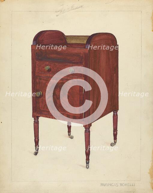 Wash Stand, c. 1939. Creator: Francis Borelli.