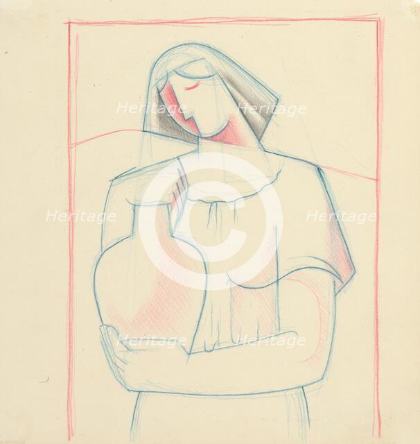 Girl with a jug, 1932-1936. Creator: Mikulas Galanda.