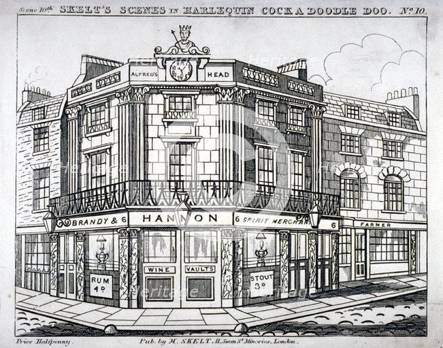Alfred's Head Inn, corner of Newington Causeway and London Road, Southwark, London, c1830.           Artist: Anon