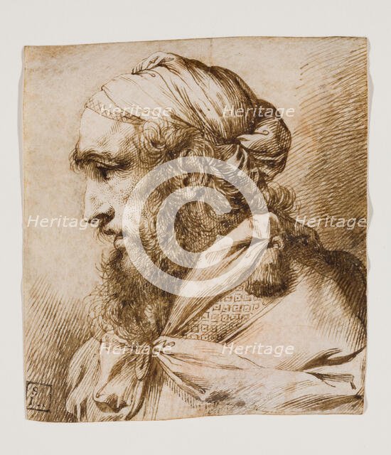 Bust of a Bearded Man with a Turban, 18th century. Creator: Unknown.