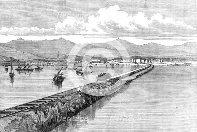 The Abyssinian Expedition: pier and landing-place at Zulla, Annesley Bay, 1868. Creator: Unknown.