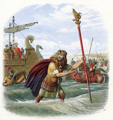 Roman invasion of Britain, 1st century BC (1864). Artist: Unknown