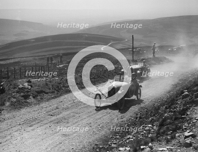 Salmson of Armand Bovier and Talbot 8/18 of HG Day competing in the Scottish Light Car Trial, 1922. Artist: Bill Brunell.