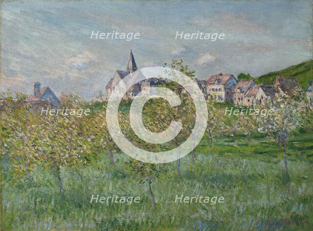 Printemps à Giverny, effet d'après-midi (Spring in Giverny, afternoon effect), 1885. Creator: Monet, Claude (1840-1926).