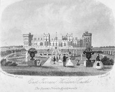East terrace of Windsor Castle, Berkshire, 1862. Artist: Anon