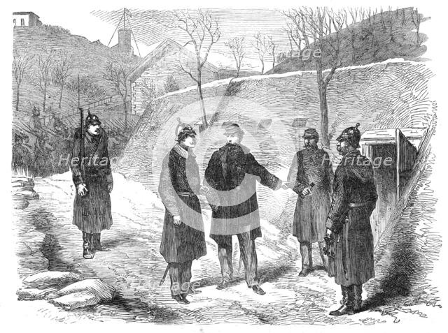 Delivering the keys in the fortress of Mont Valérien, 1871. Creator: Unknown.