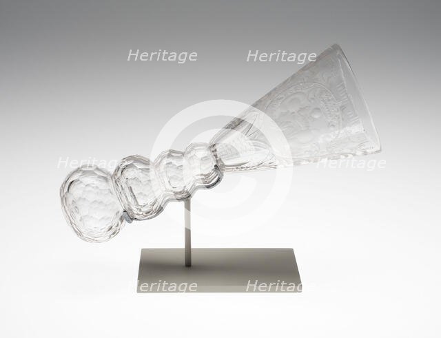 Stirrup Glass (Sturzglas), Bohemia, c. 1720. Creator: Unknown.