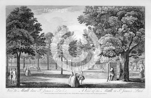 St James's Park, Westminster, London, 1745. Artist: William Henry Toms