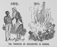 The progress of civilization in Kansas, 1897. Creator: Unknown.