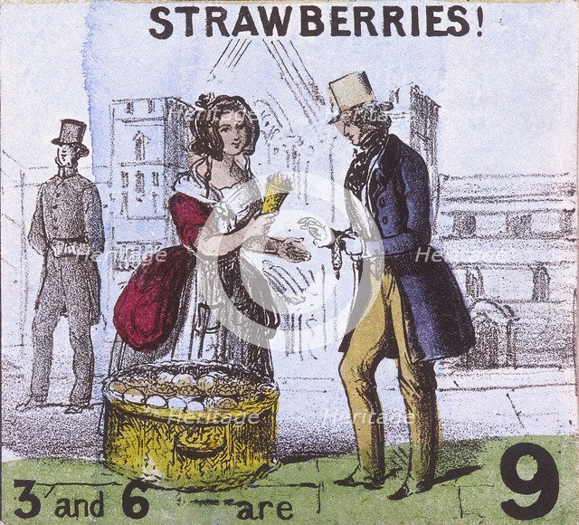 'Strawberries!', Cries of London, c1840. Artist: TH Jones