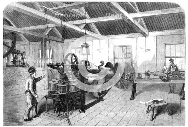 Manufacture of the Atlantic Submarine Cable, at Glass, Elliott, and Co.'s Works, East..., 1857. Creator: Unknown.
