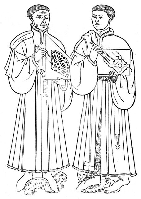 The architects of the Church of St Ouen, Rouen, c1440, (1910). Artist: Unknown