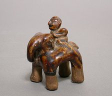 Figurine of Elephant and Rider, 14th/15th century. Creator: Unknown.
