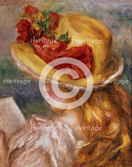  'Girl reading', 1898, by Auguste Renoir.