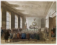 Meeting of the Agricultural Society, London, 1808-1810. Artist: Augustus Charles Pugin