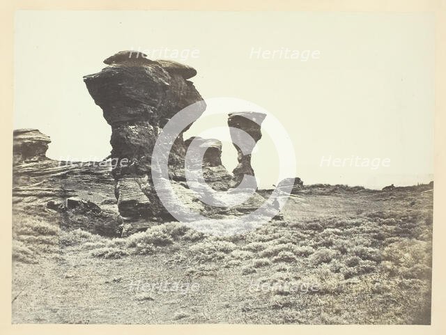 Dial Rock, Red Buttes, Laramie Plains, 1868/69. Creator: Andrew Joseph Russell.