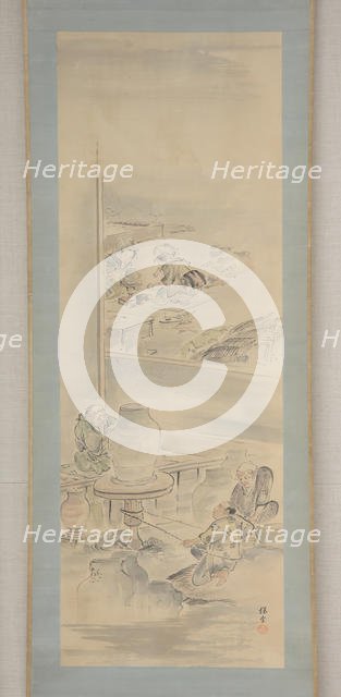 Making Ceramics, first half of the19th century. Creator: Eiraku Hozen.