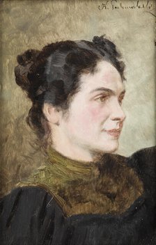 Portrait of a Smiling Lady, 1885. Creator: Kazimierz Pochwalski.