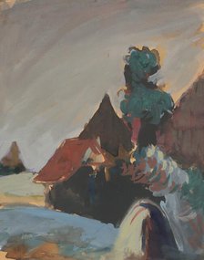 Village cottages, 1940/1944. Creator: Ján Novák.