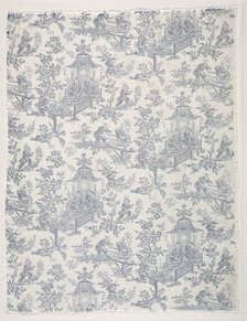 Fragment of Woodblock Printed Cotton, c. 1770. Creator: Unknown.