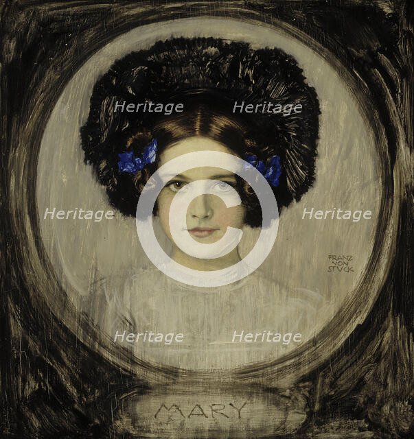 Portrait of the Artist's Daughter Mary, 1906. Creator: Franz von Stuck.