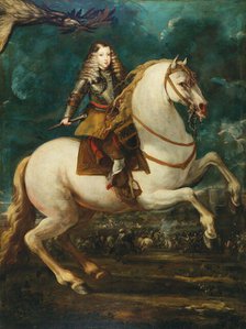 Equestrian Portrait of Charles II of Spain, 1660s. Creator: Herrera Barnuevo, Sebastian de (1619-1671).