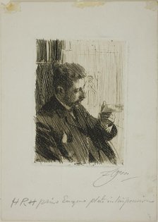 H. R. H. Prince Eugen of Sweden, 1891. Creator: Anders Leonard Zorn.