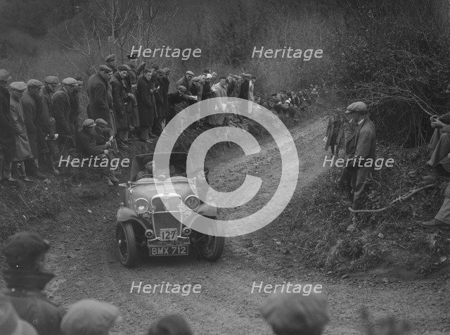 Singer of SGE Tett competing in the MCC Lands End Trial, 1935. Artist: Bill Brunell.