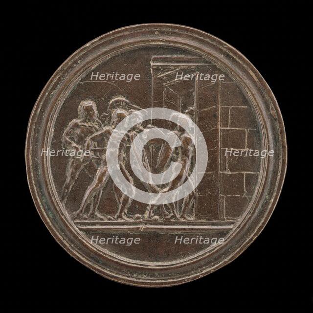 Soldiers Attacking a Gate. Creator: Master of Coriolanus.